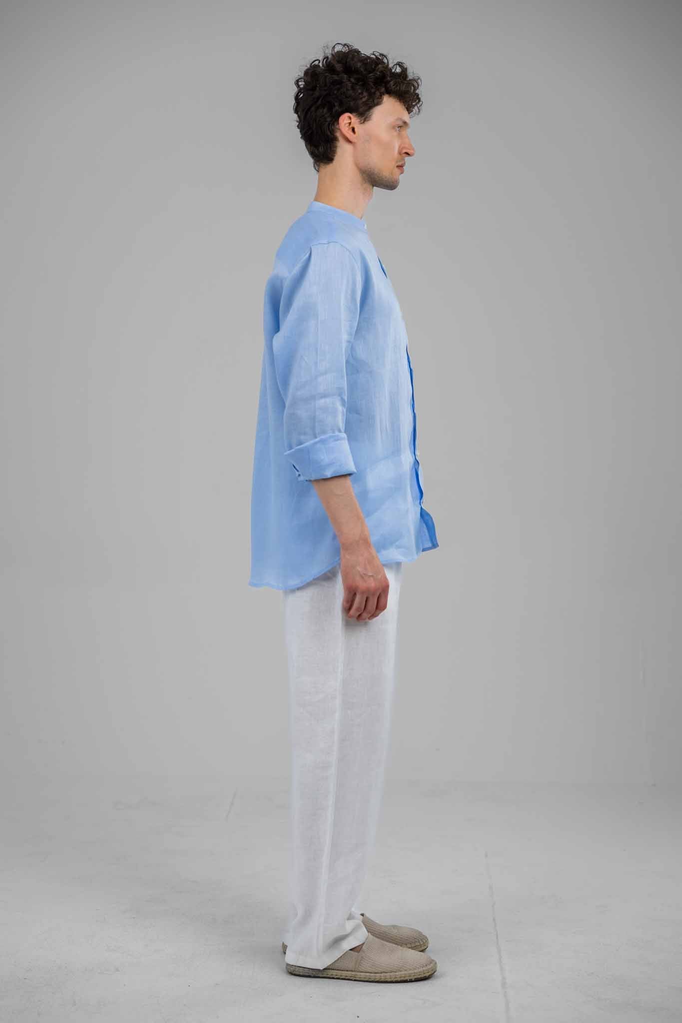 Seabreeze Mandarin Collar Shirt