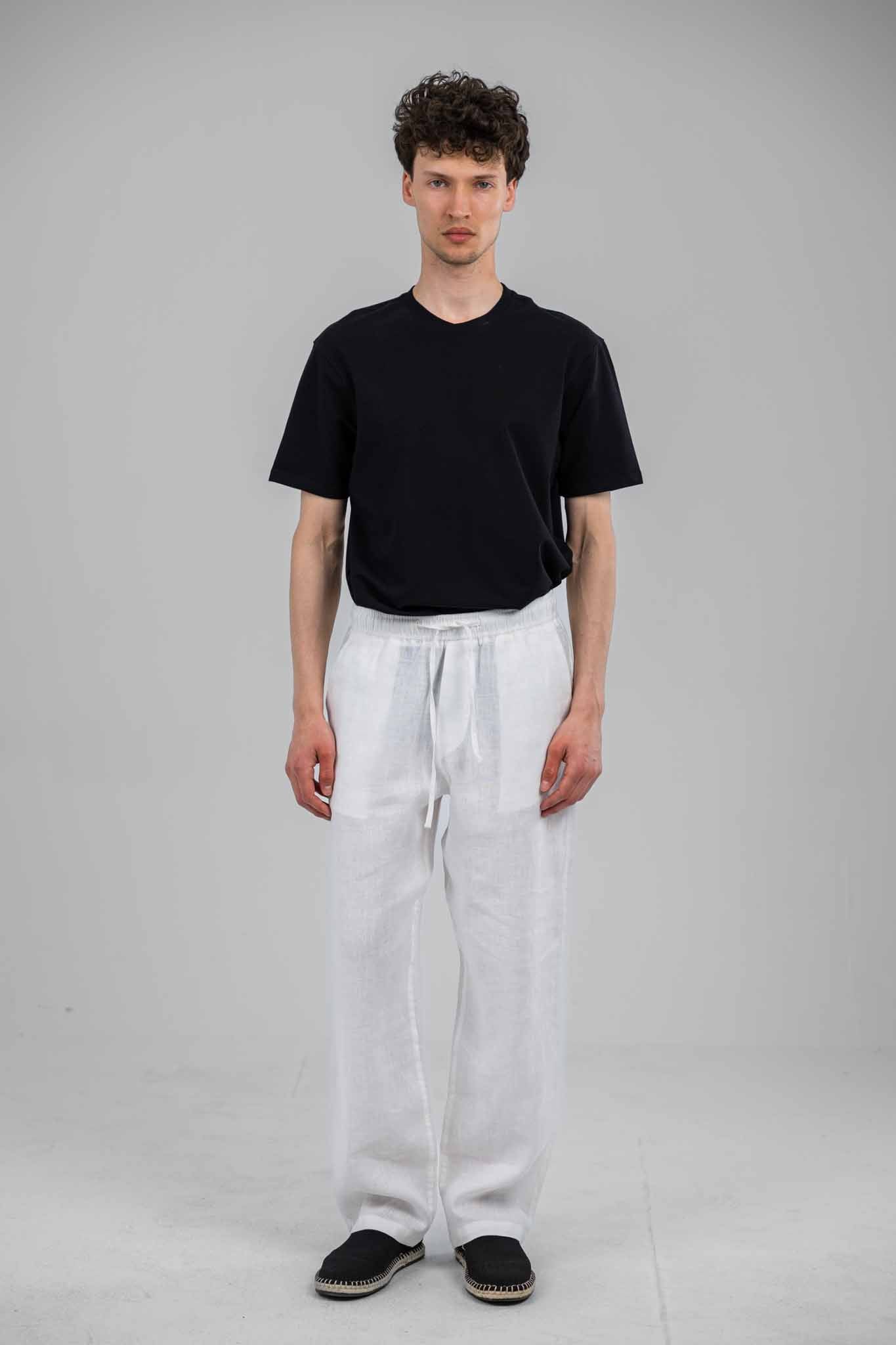 Porto Linen Pull-On Pants