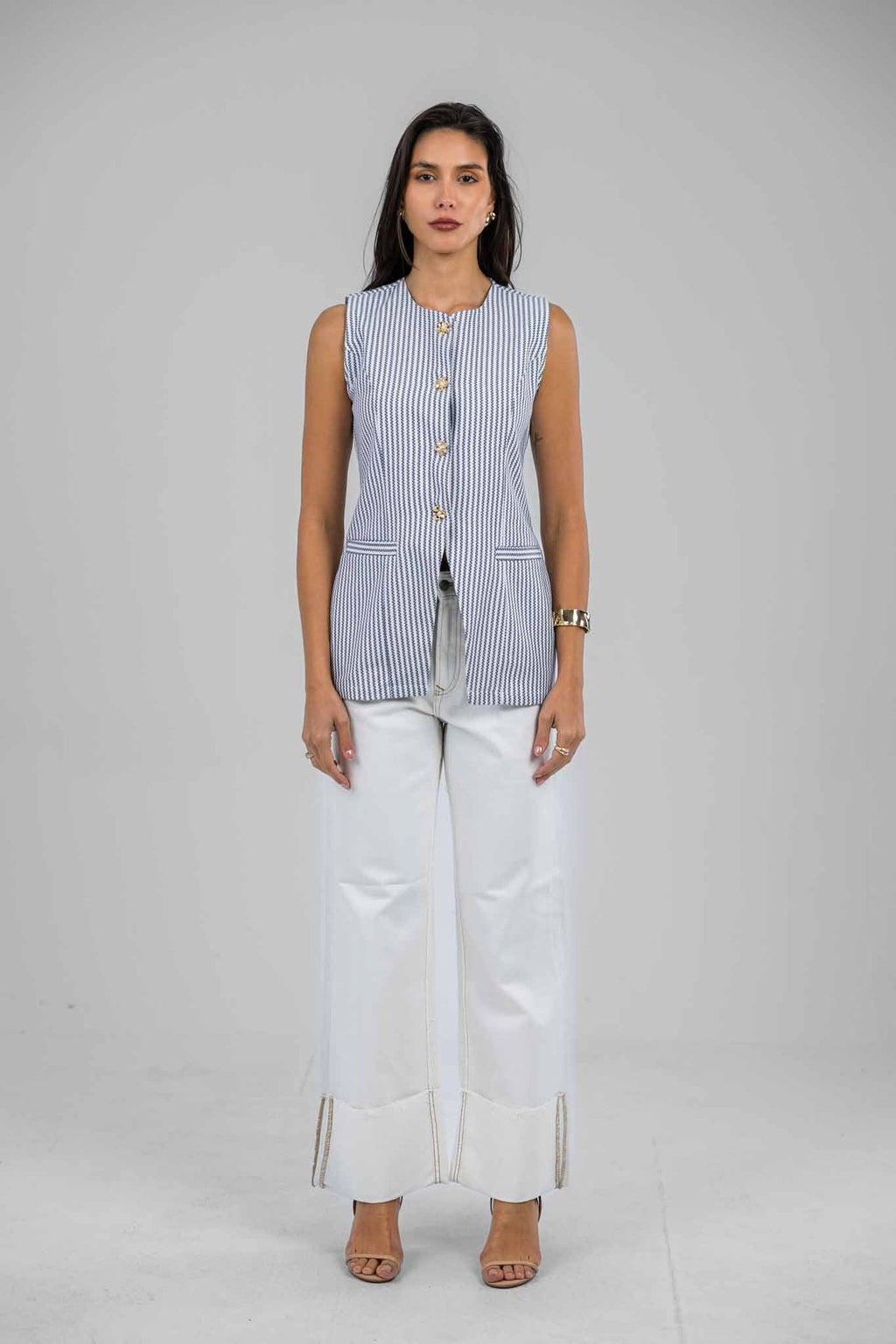 Côte d’Azur White Denim Pants