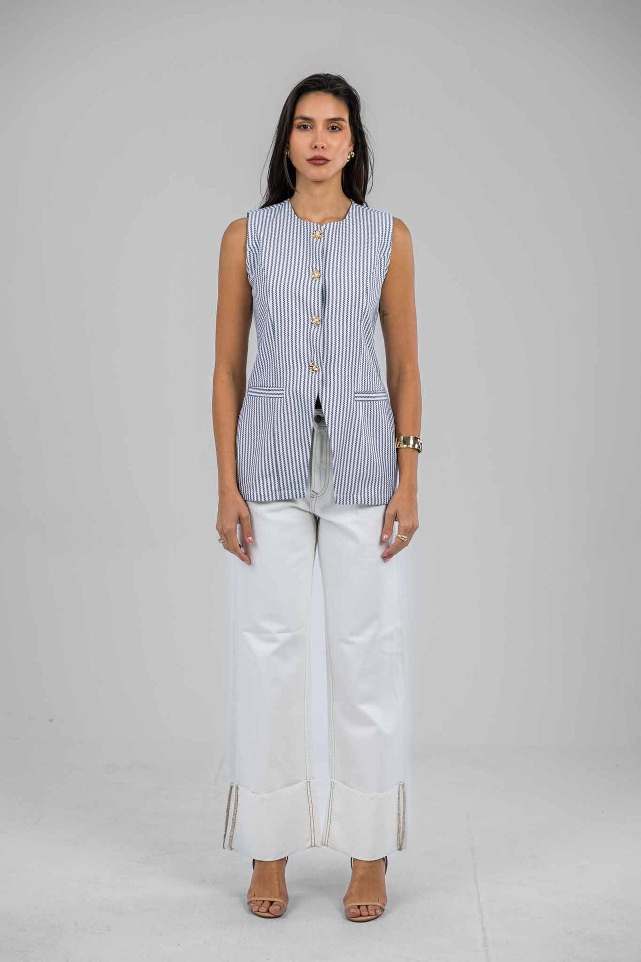 Côte d’Azur White Denim Pants
