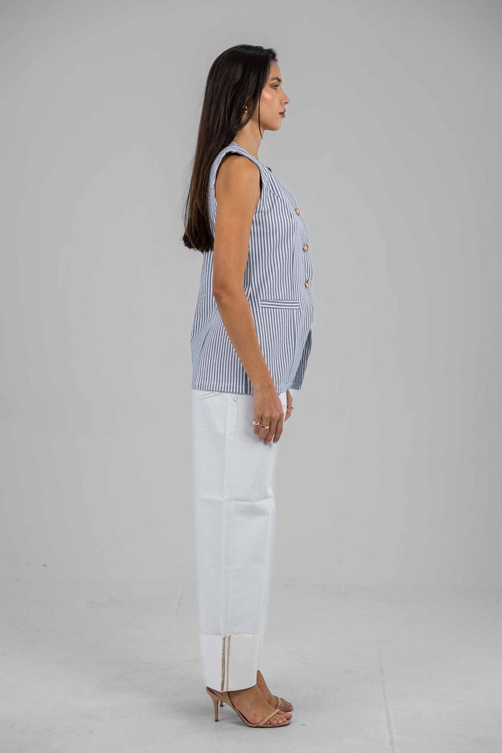 Côte d’Azur White Denim Pants