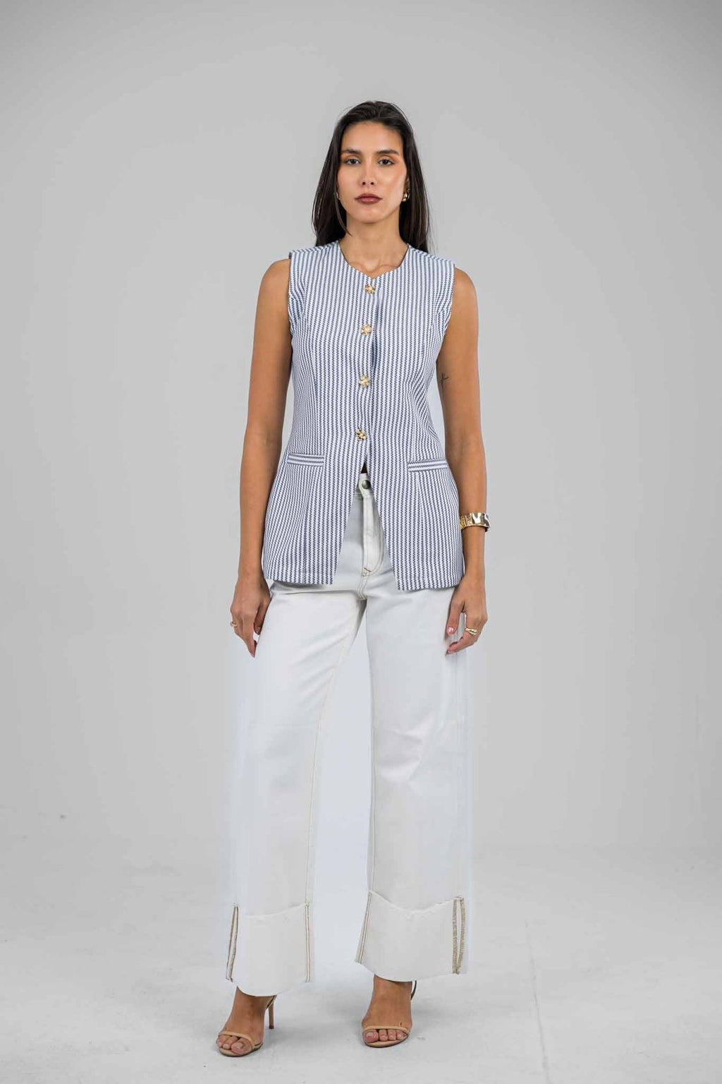 Côte d’Azur White Denim Pants