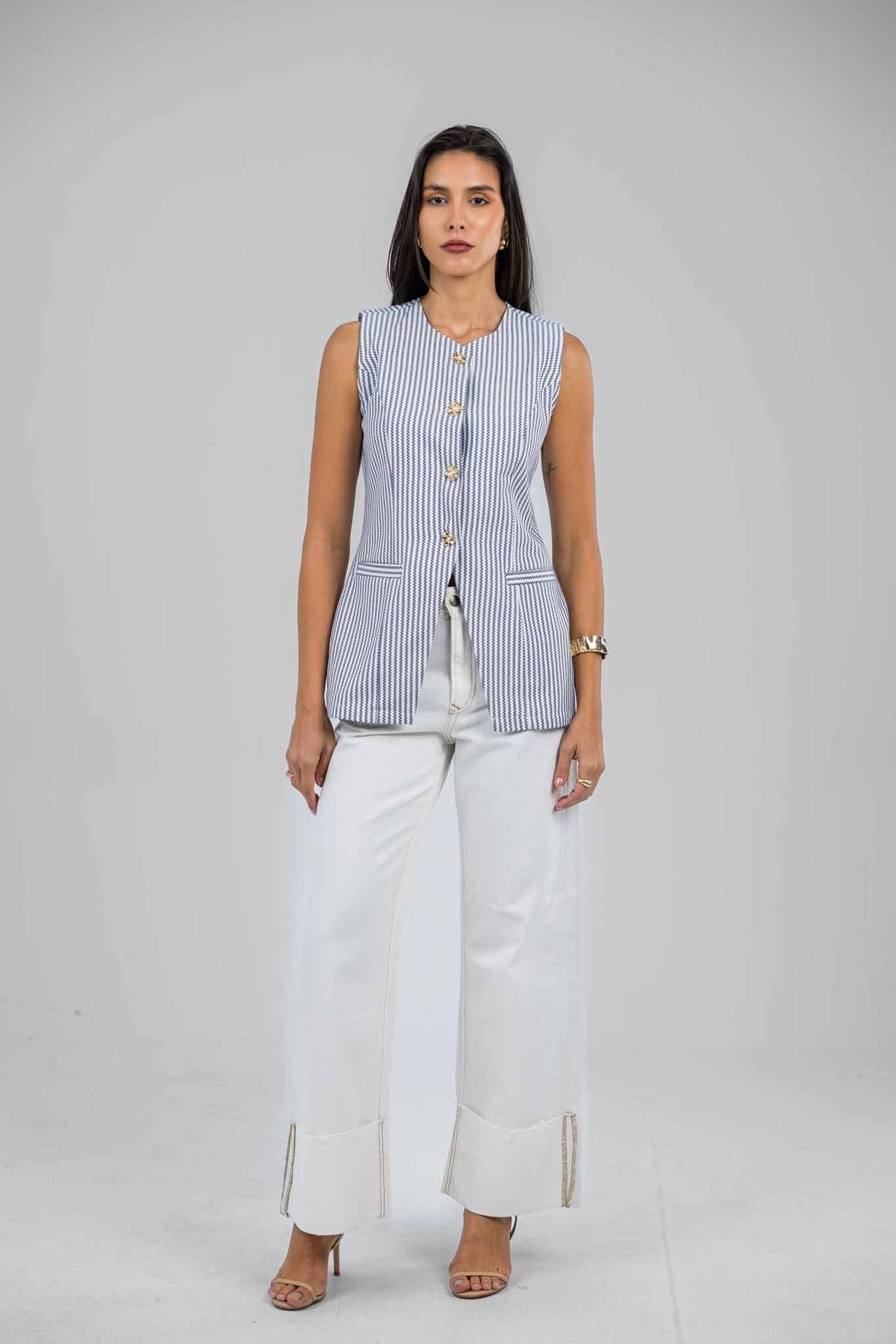 Côte d’Azur White Denim Pants