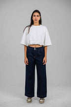 Ecru Raw Denim Pants