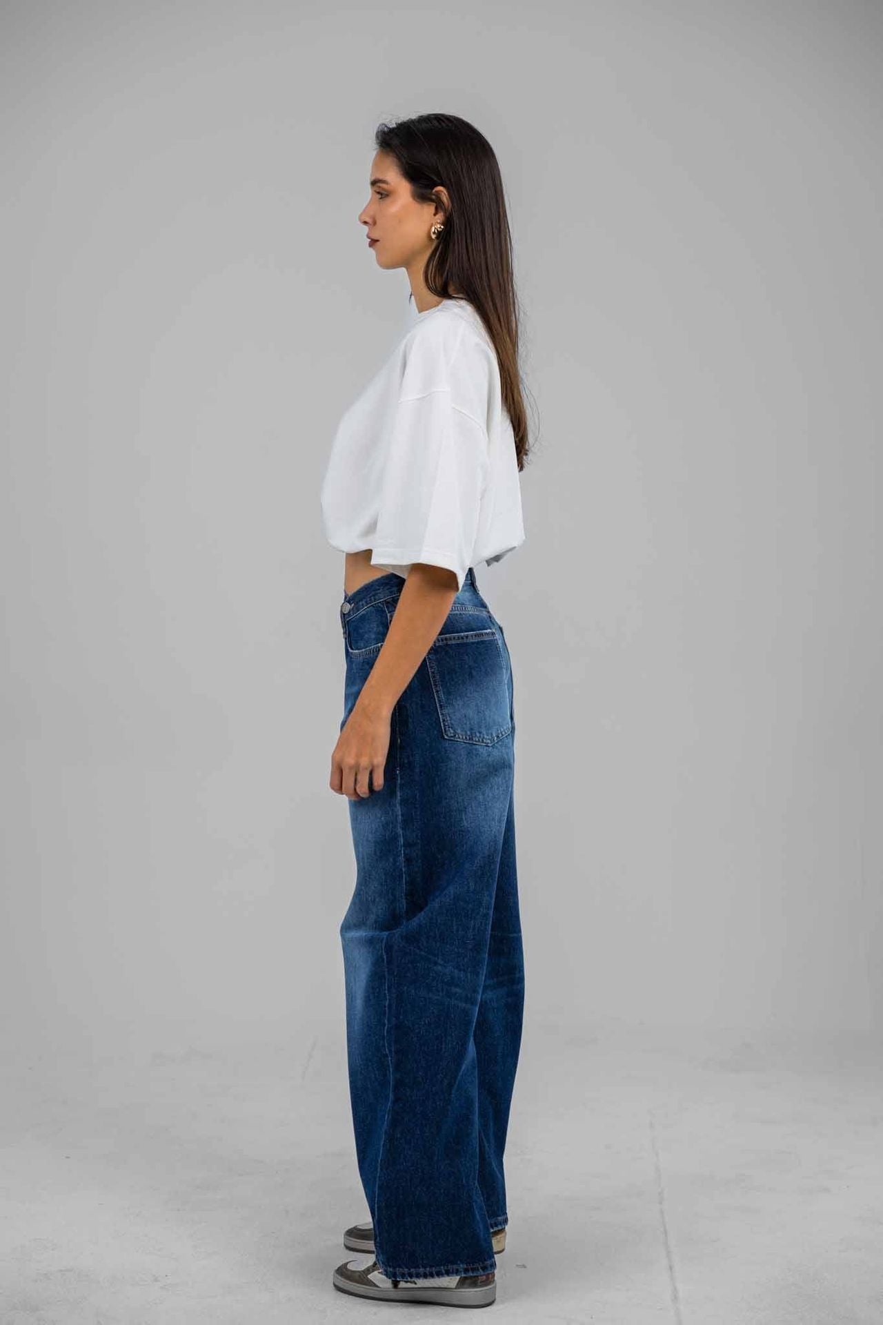Crossover Denim Pants