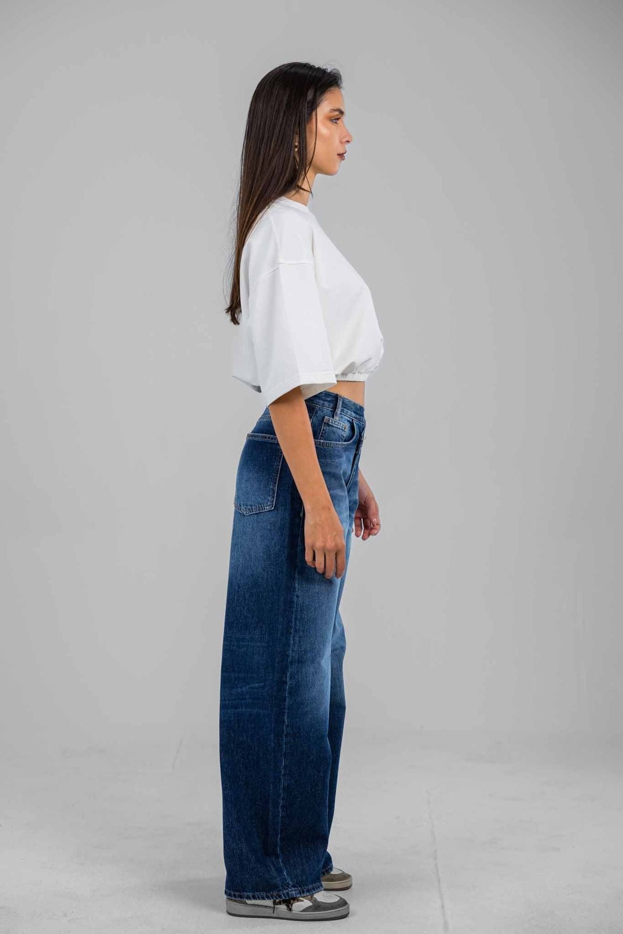 Crossover Denim Pants
