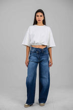 Crossover Denim Pants