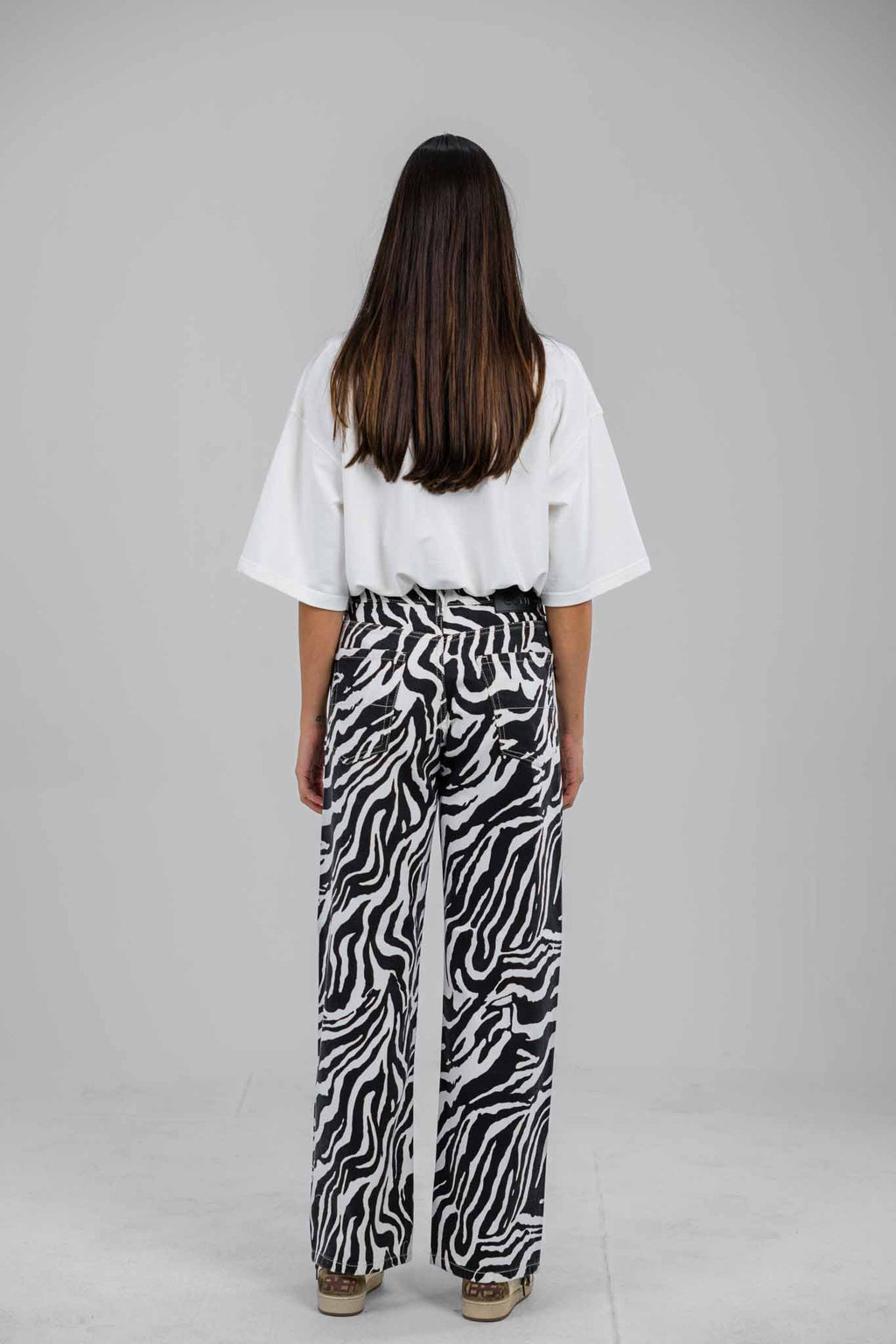 Zebra Wave Denim Pants