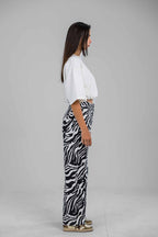 Zebra Wave Denim Pants