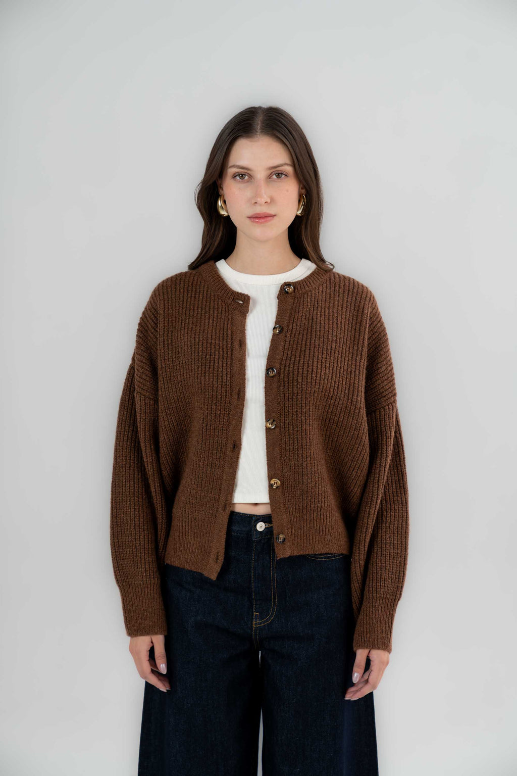 Buttoned Knitted Cardigan
