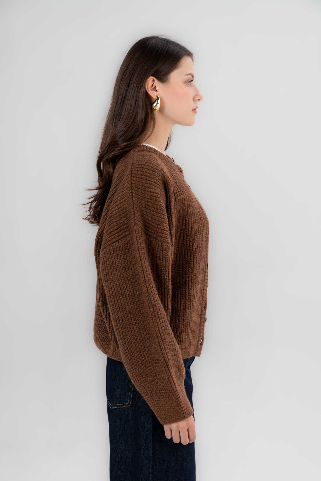 Buttoned Knitted Cardigan