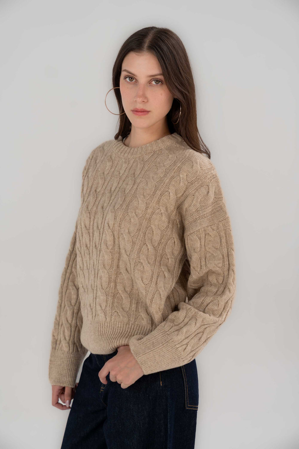 Knitted Cable Sweater