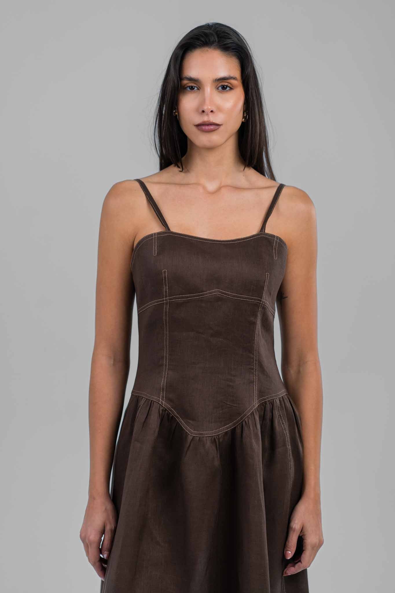 Tuscany Linen Stitch Dress