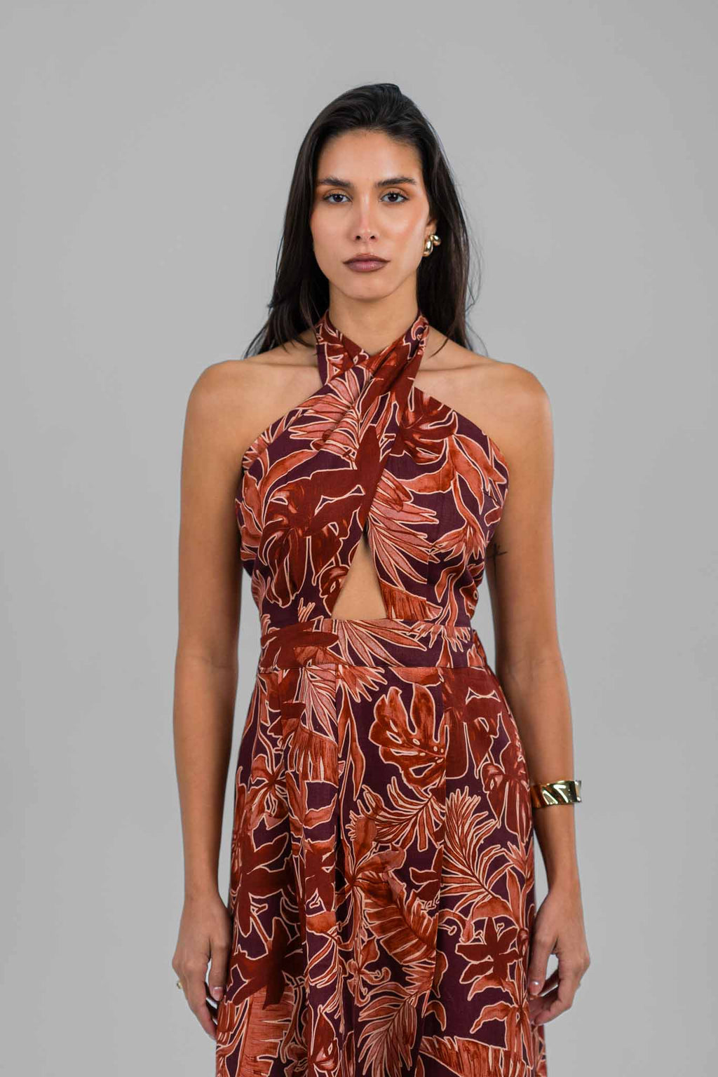 Amber Dune Halter Neck Dress
