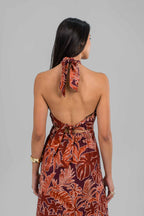 Amber Dune Halter Neck Dress