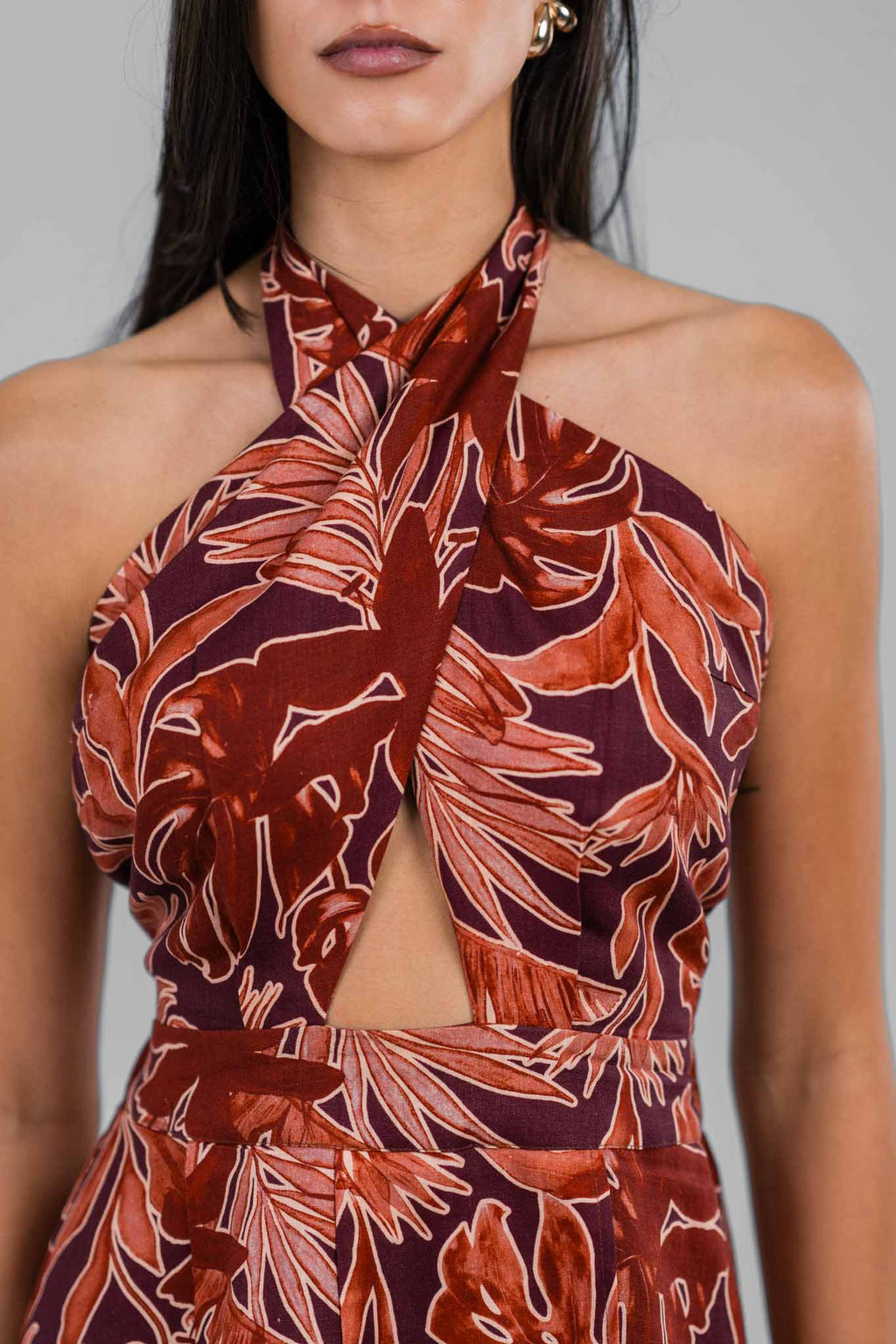 Amber Dune Halter Neck Dress