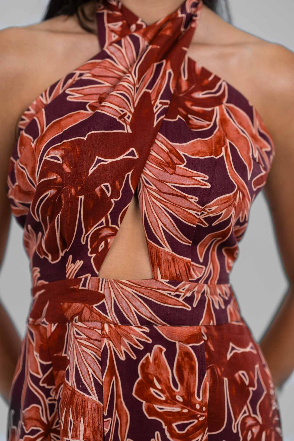 Amber Dune Halter Neck Dress