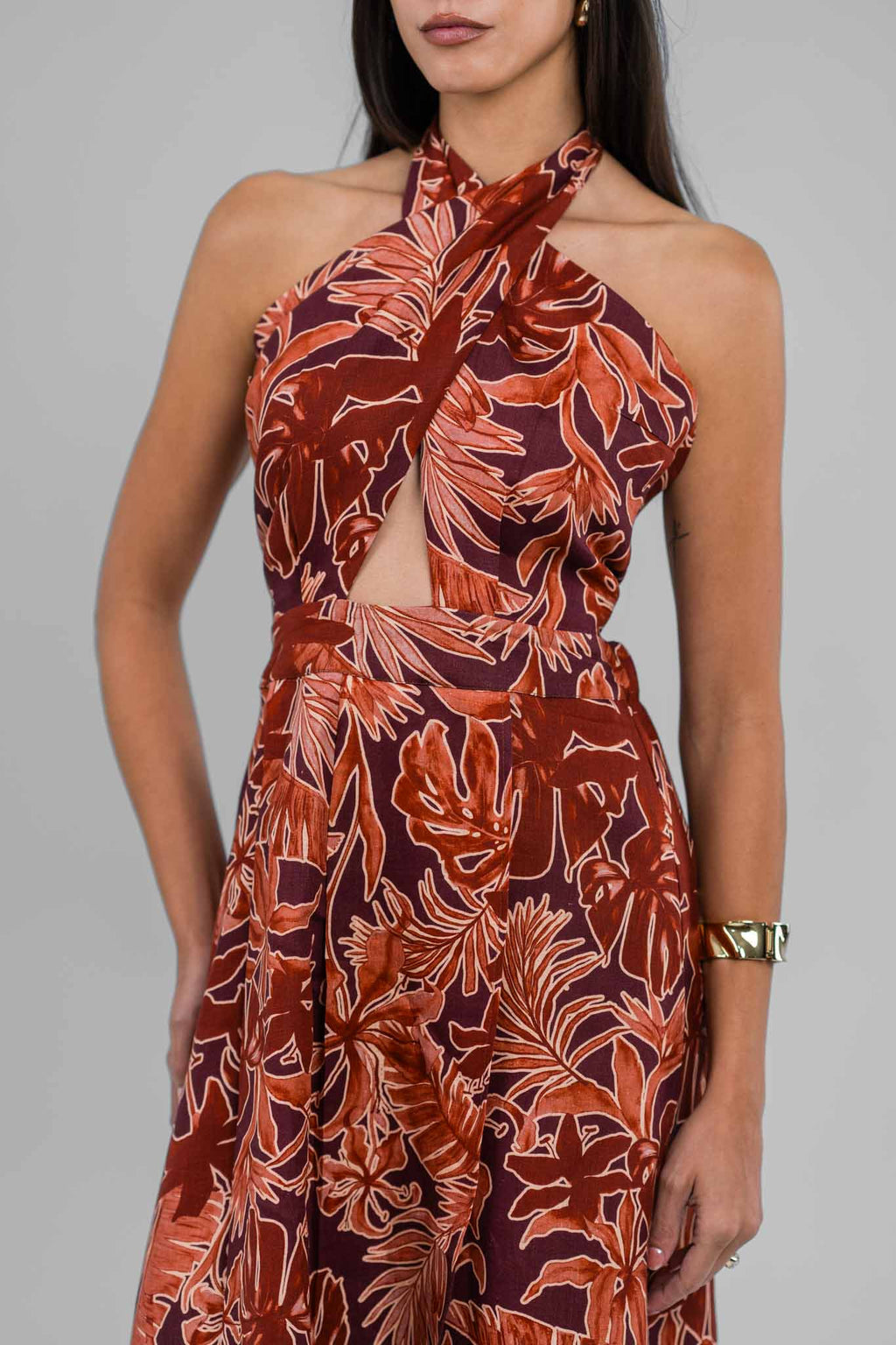 Amber Dune Halter Neck Dress