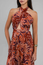 Amber Dune Halter Neck Dress