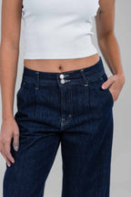 Ecru Raw Denim Pants