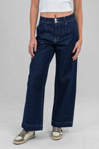 Ecru Raw Denim Pants