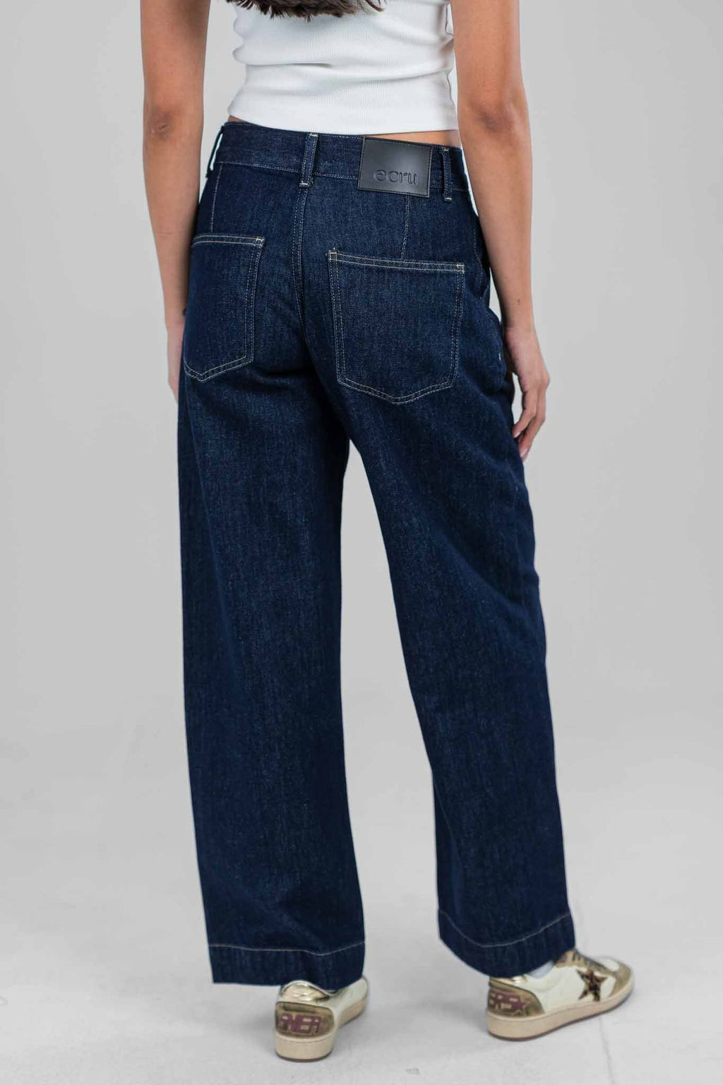 Ecru Raw Denim Pants