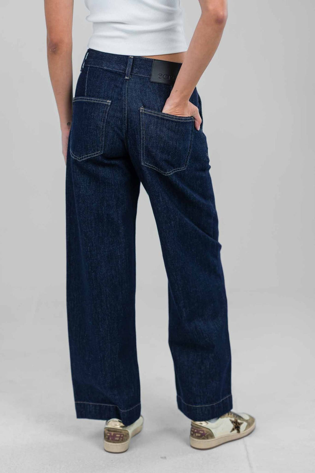 Ecru Raw Denim Pants