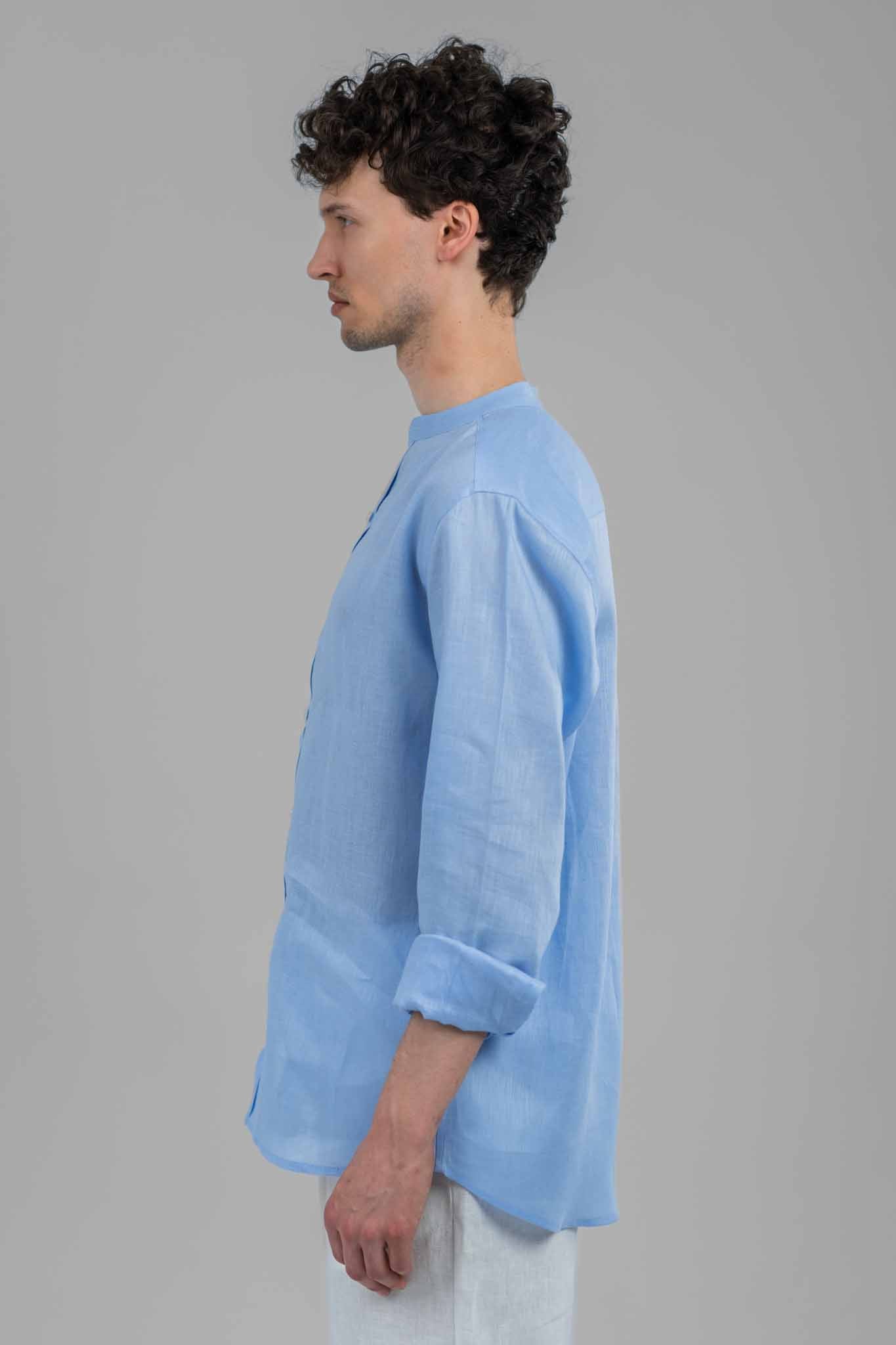 Seabreeze Mandarin Collar Shirt