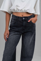Folded Hem Denim Pants