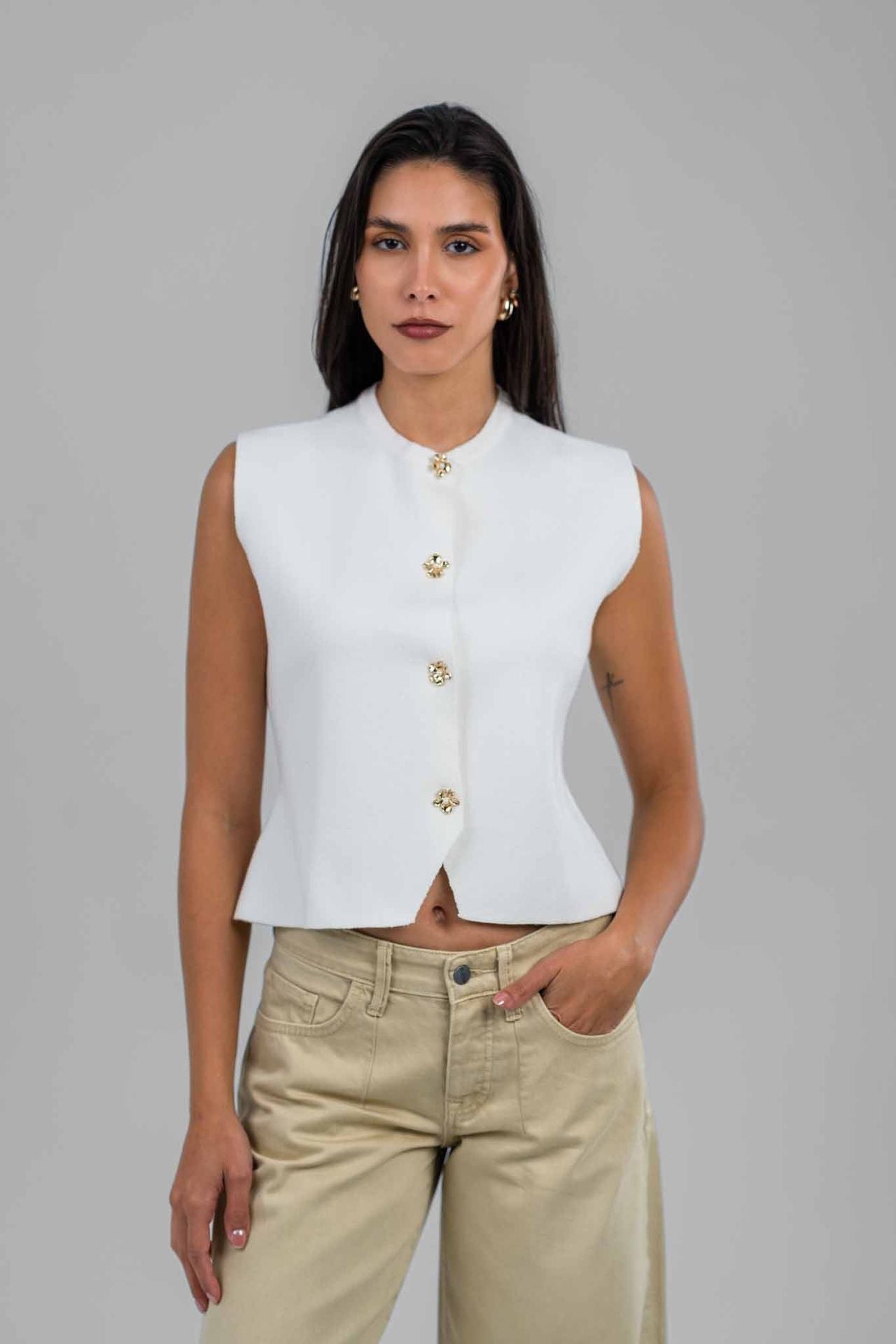 Halo Pearl Knit Vest