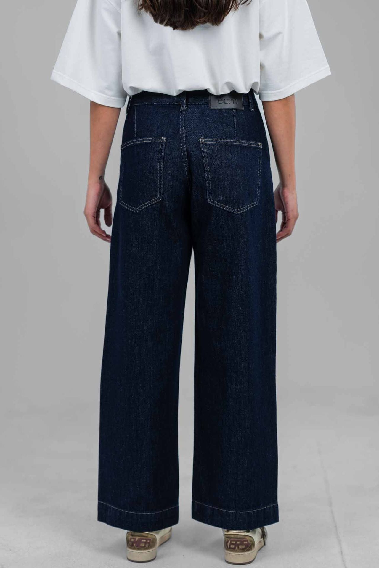 Ecru Raw Denim Pants