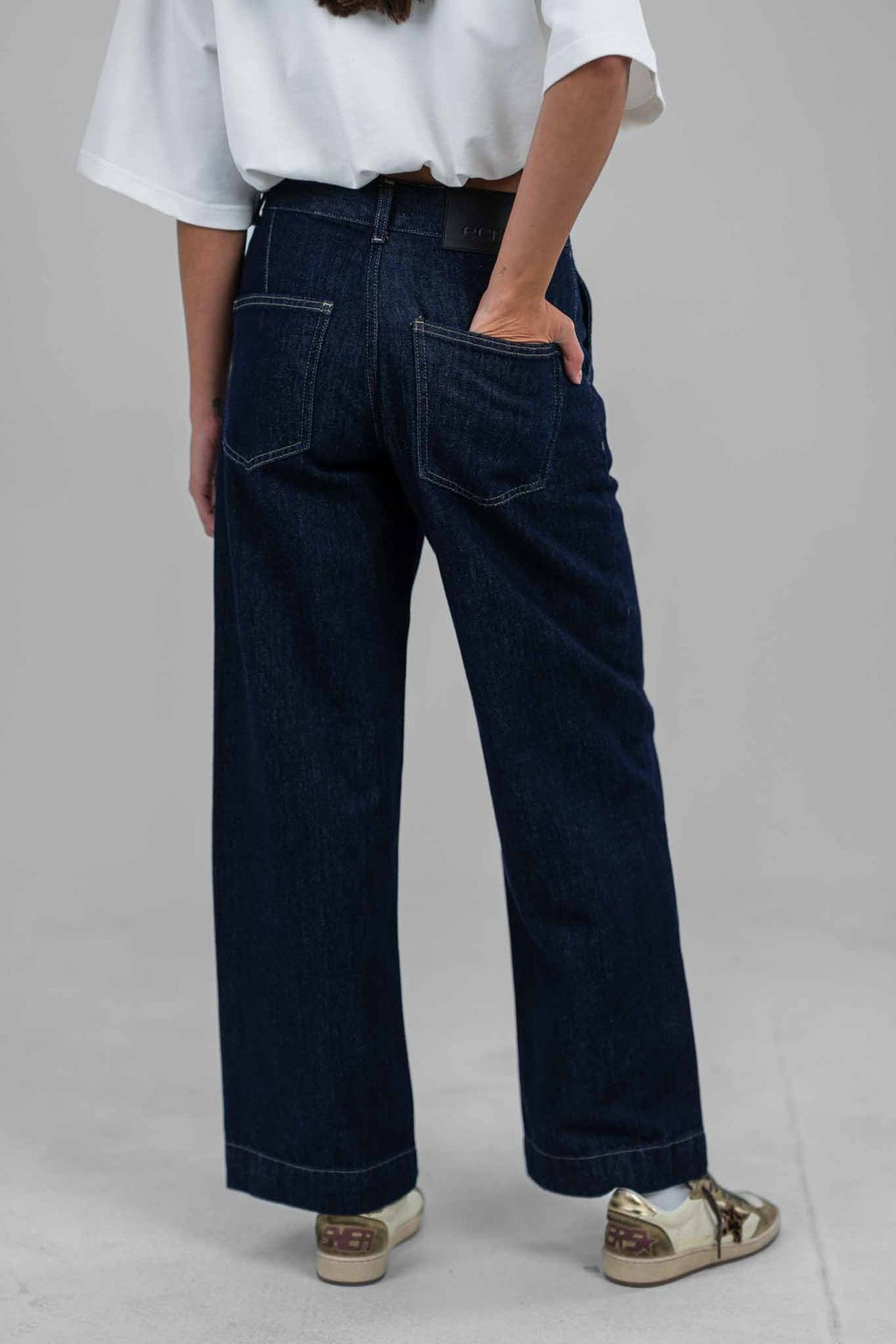 Ecru Raw Denim Pants