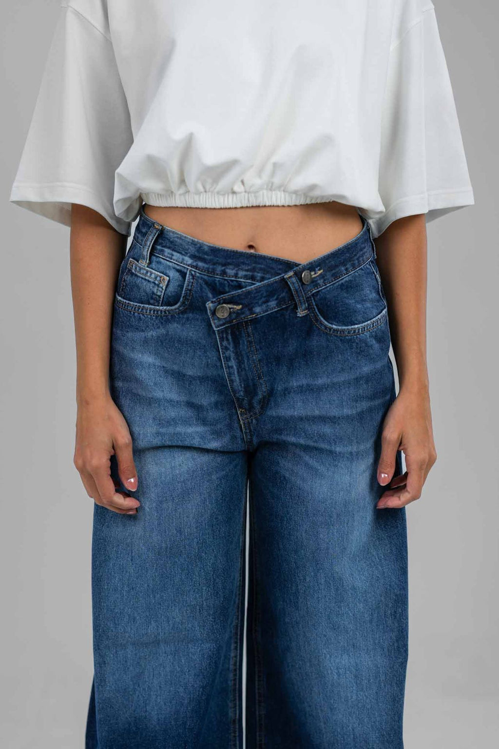 Crossover Denim Pants