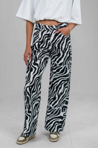 Zebra Wave Denim Pants