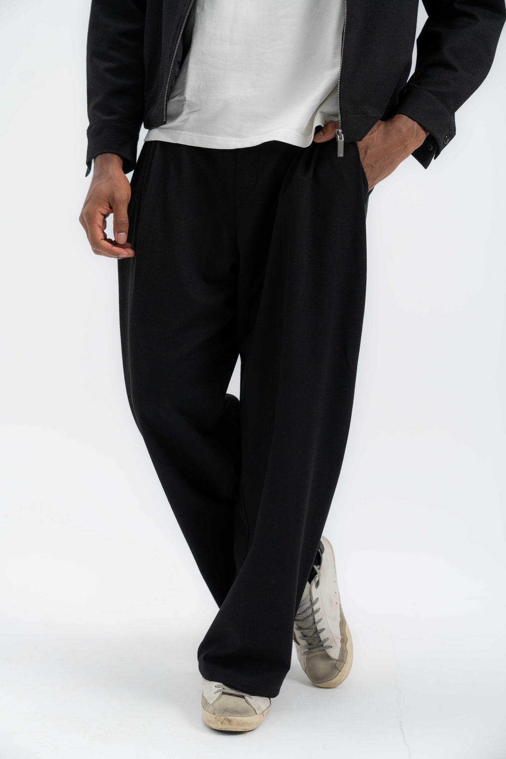 Wool-Look Tailored Trousers
