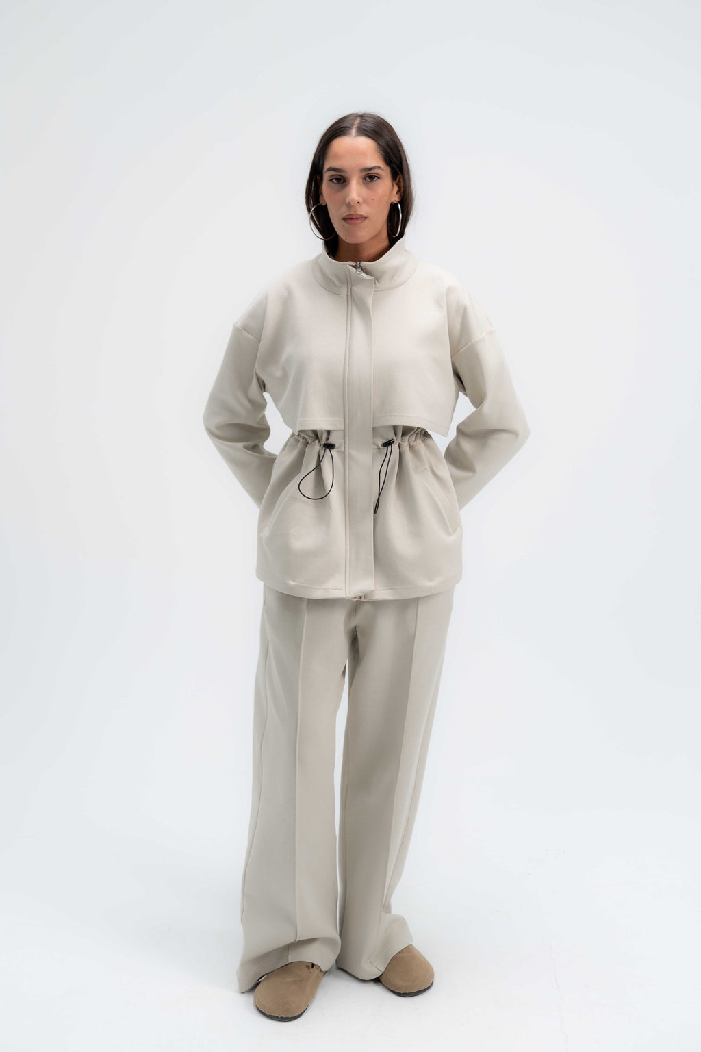 Structured Interlock Pants