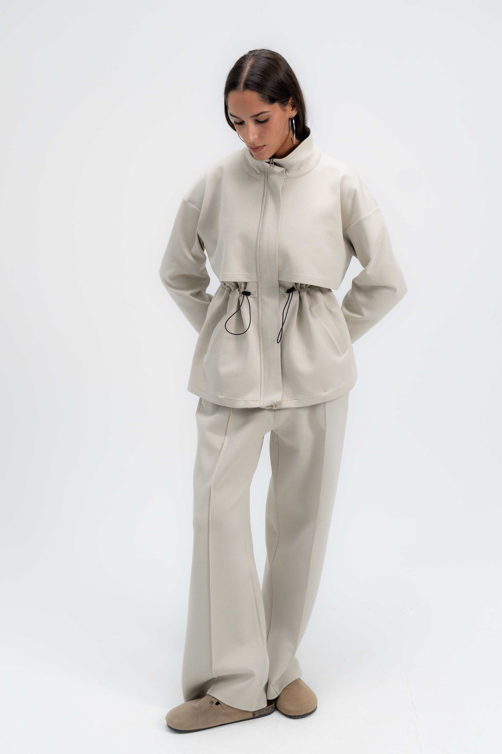 Structured Interlock Pants