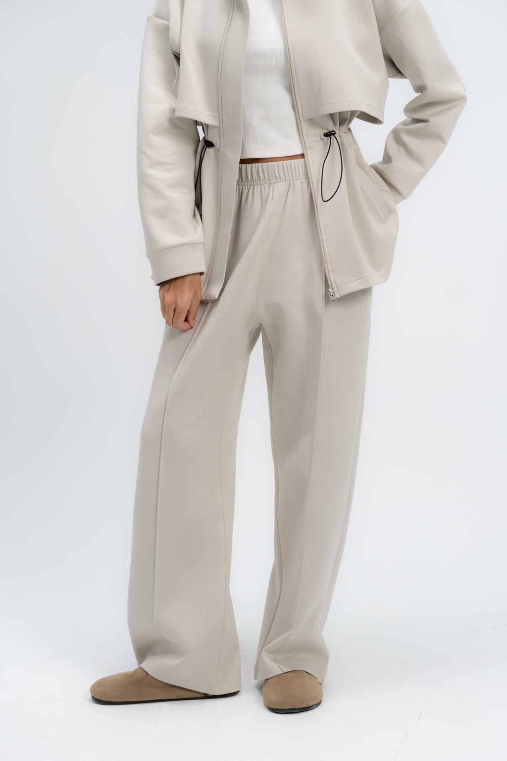 Structured Interlock Pants