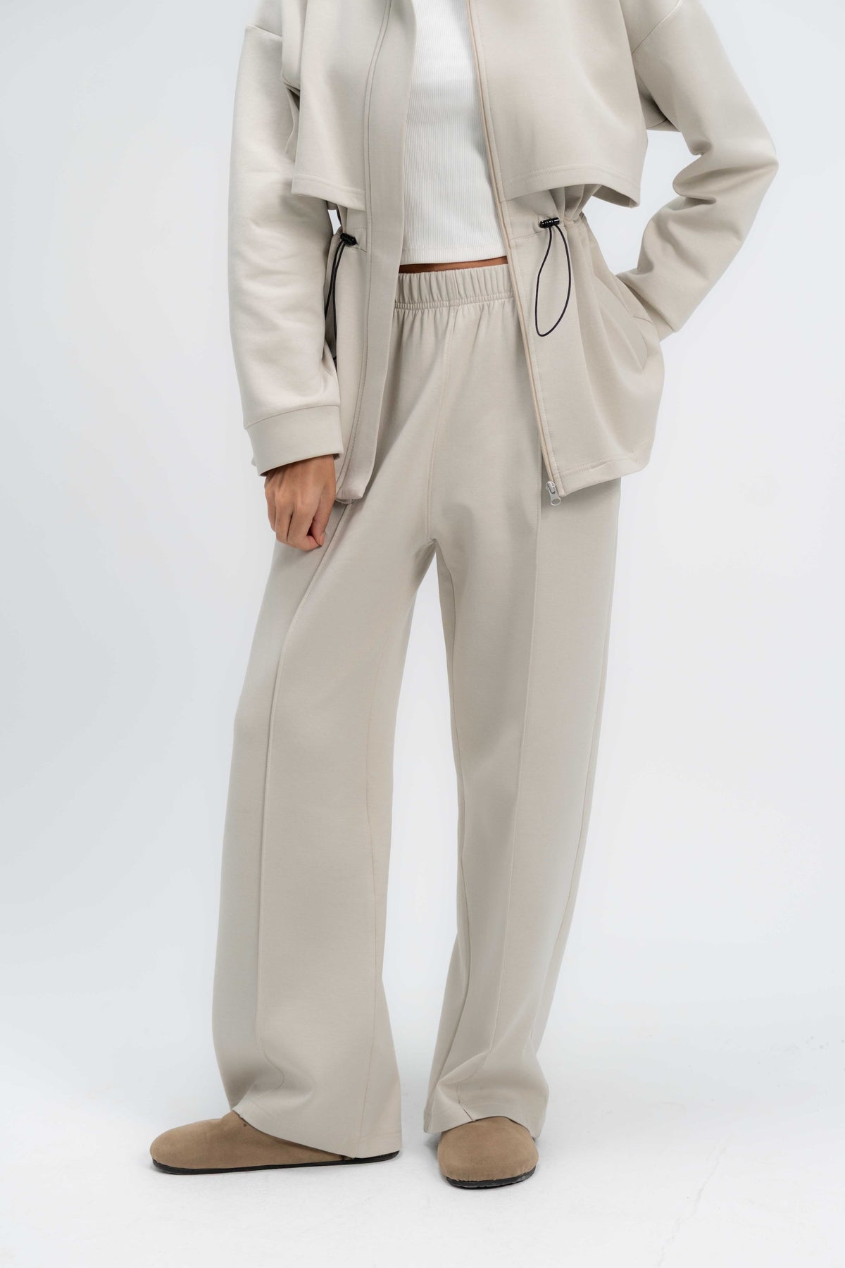Structured Interlock Pants