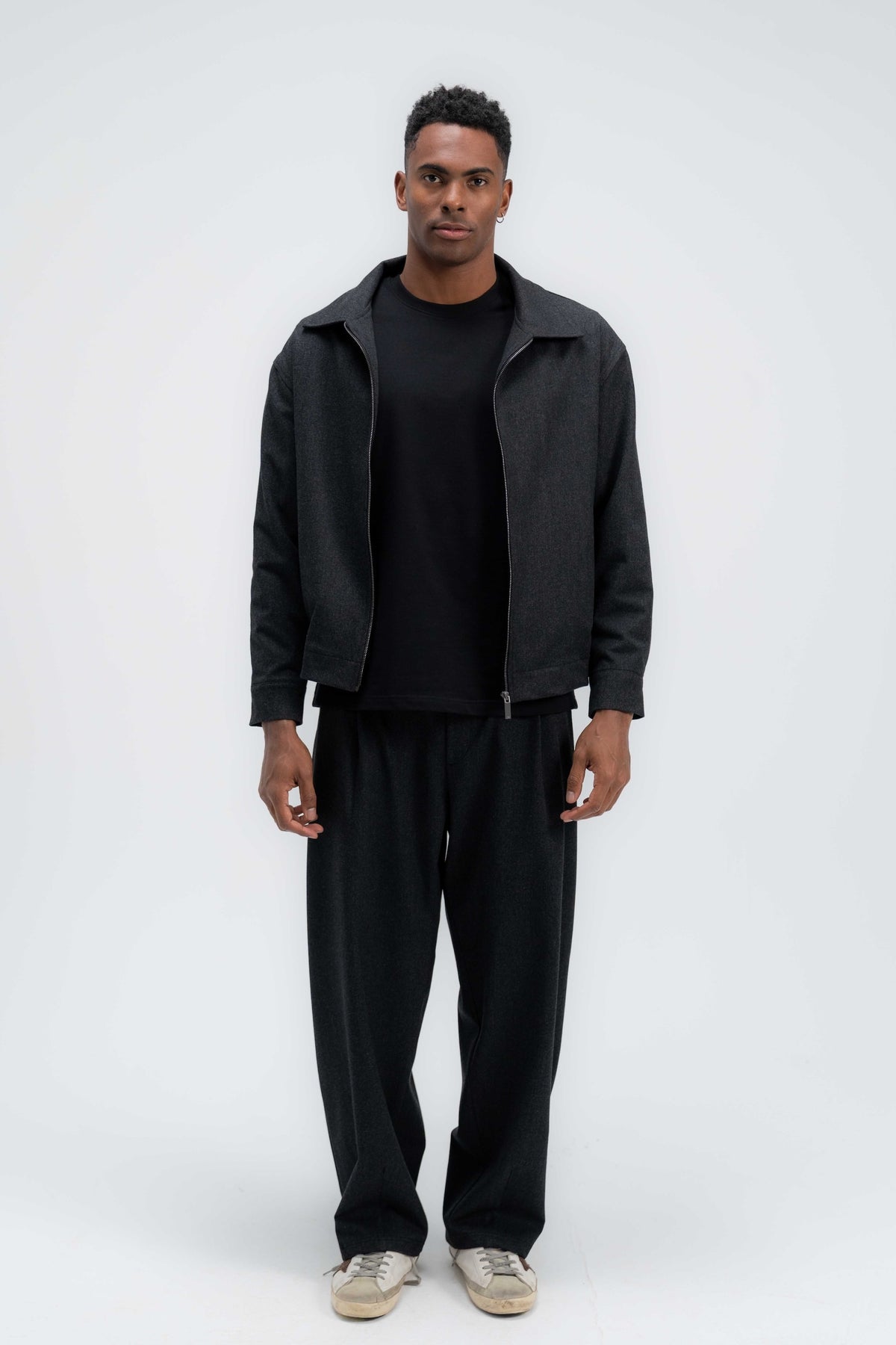 Wool-Look Tailored Trousers