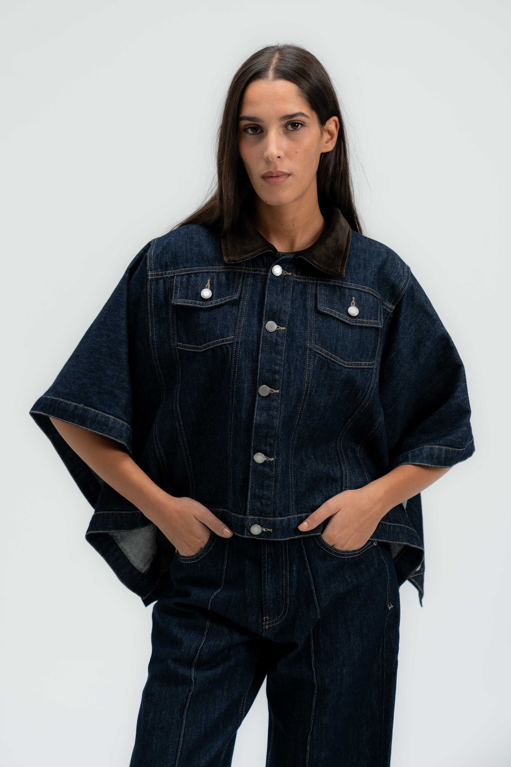 The Rider Denim Cape