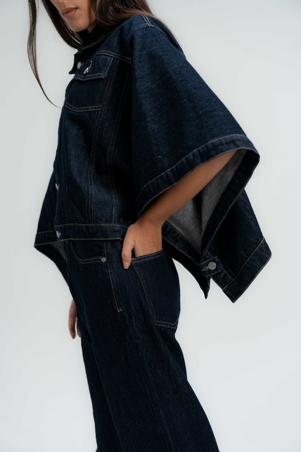 The Rider Denim Cape