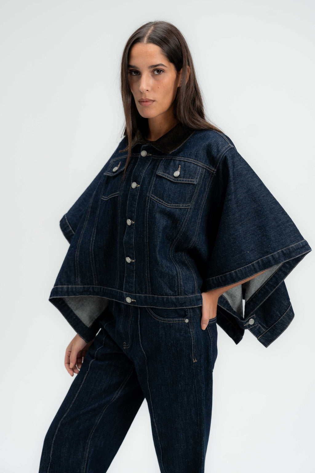 The Rider Denim Cape