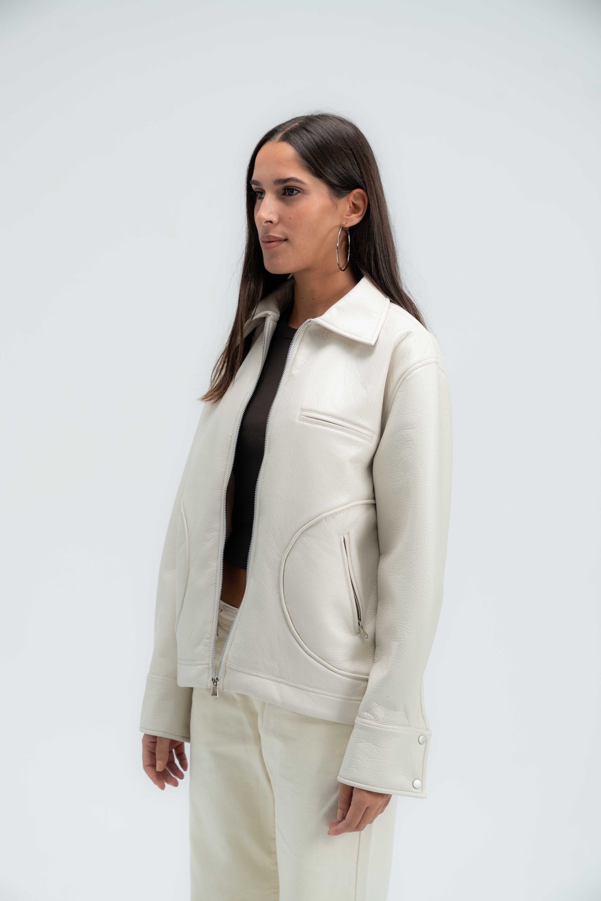 THE MINIMAL FAUX LEATHER JACKET