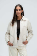 THE MINIMAL FAUX LEATHER JACKET