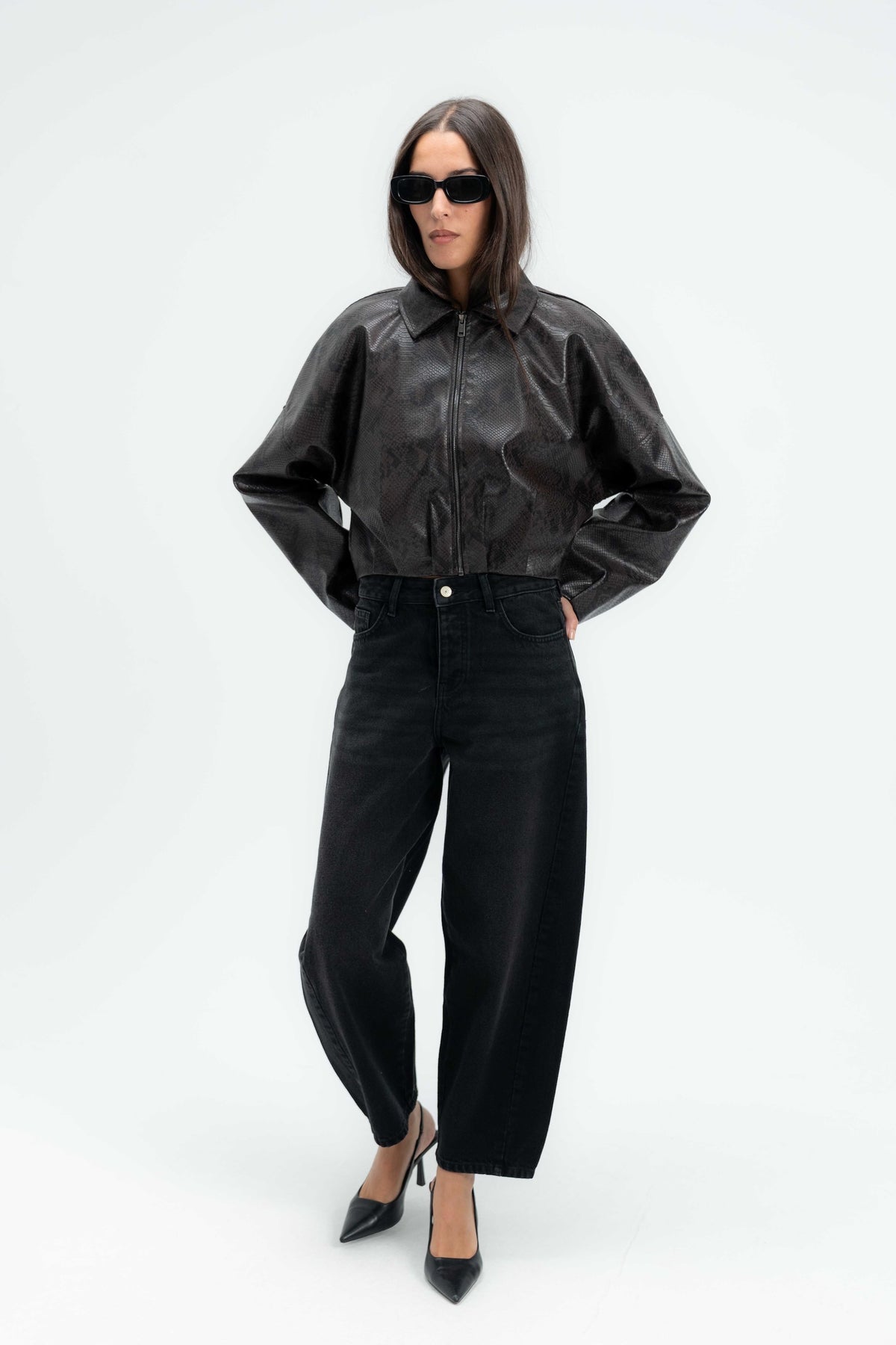 Snakeskin Effect Jacket