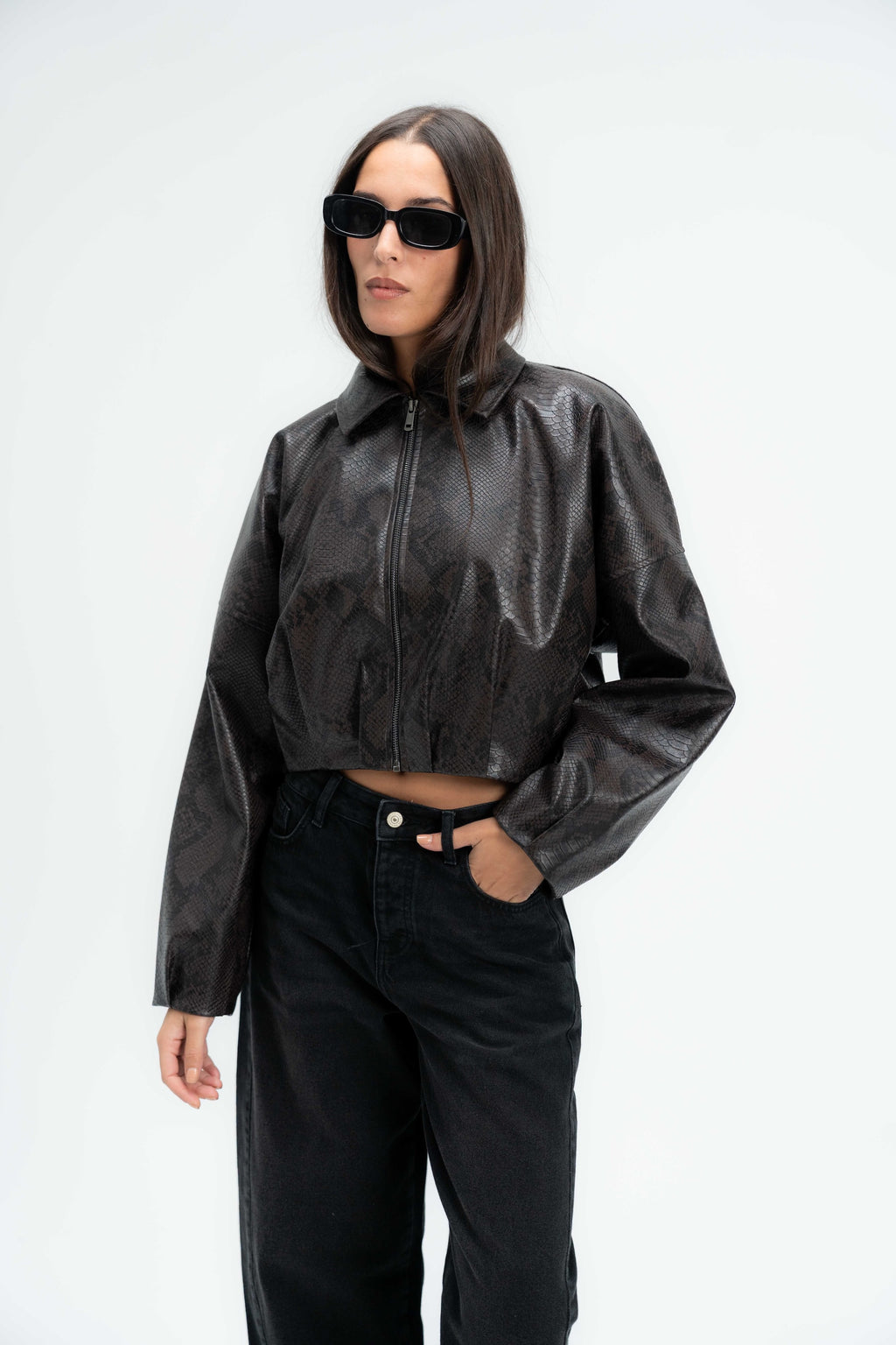 Snakeskin Effect Jacket