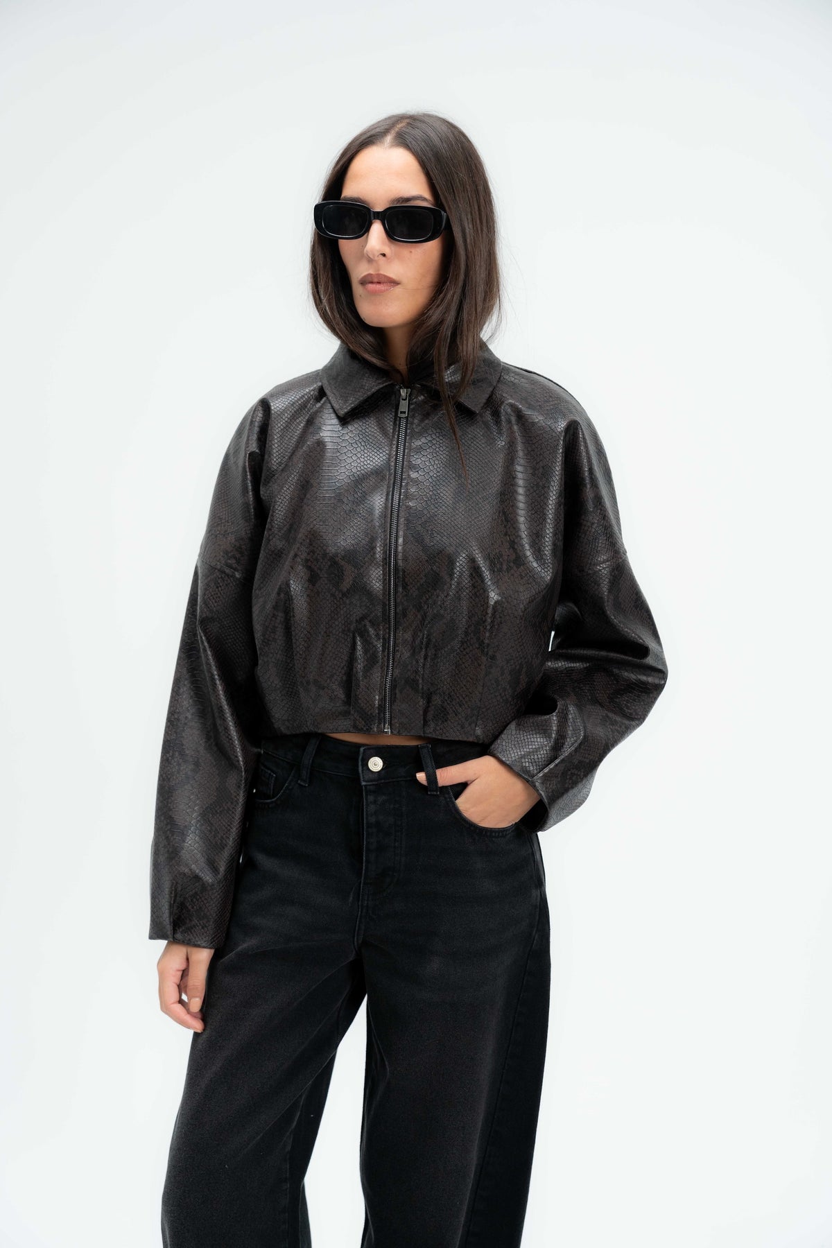 Snakeskin Effect Jacket