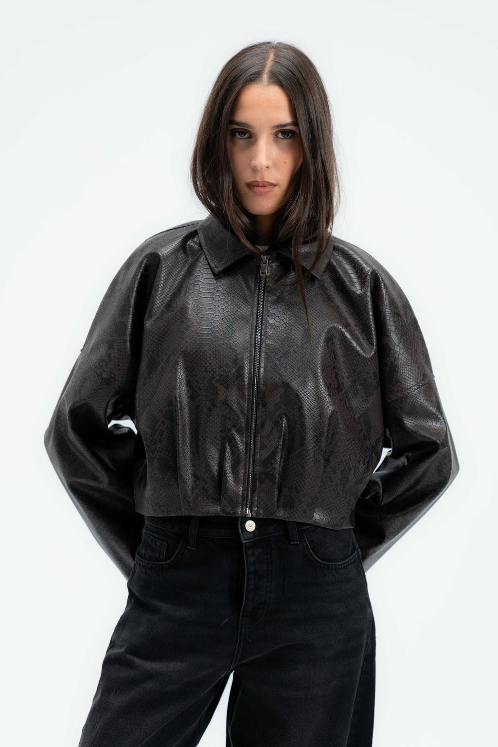 Snakeskin Effect Jacket