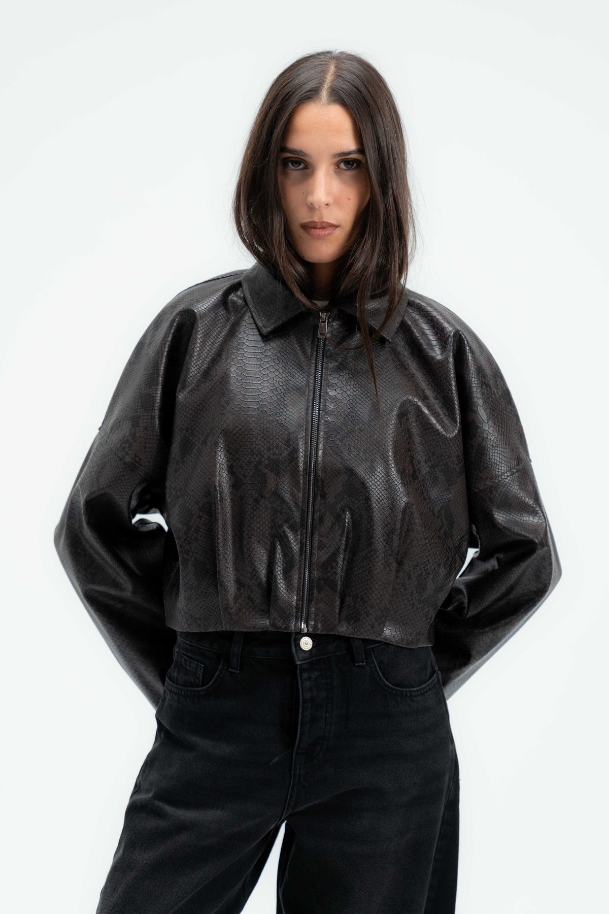 Snakeskin Effect Jacket